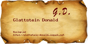 Glattstein Donald névjegykártya